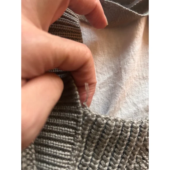 Anna October Rachel Sweater – Grey – Puffed Sleeve – Wool Blend – Size M - Picture 12 of 13